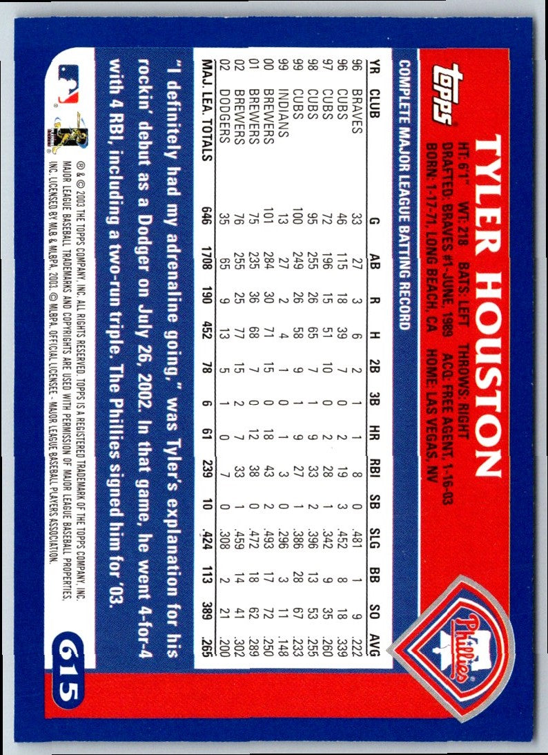 2003 Topps Tyler Houston