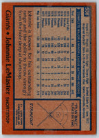 1978 Topps Johnnie LeMaster #538