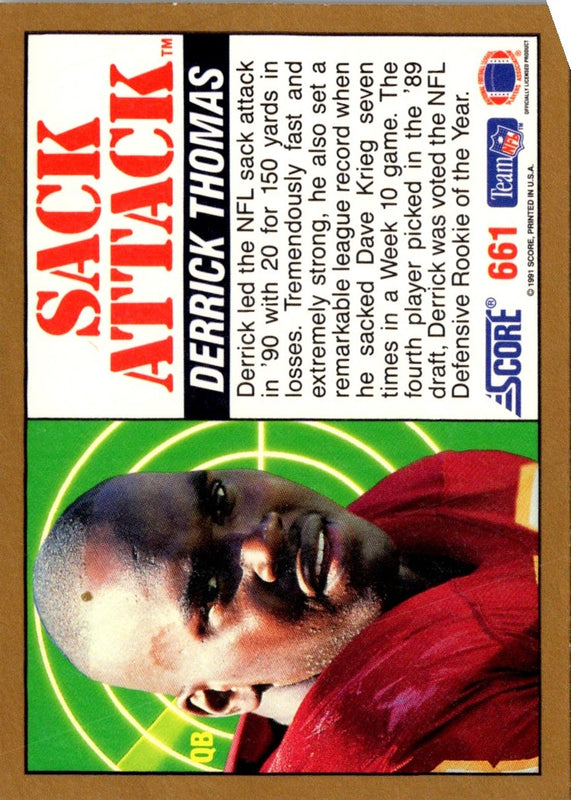 1991 Score Derrick Thomas #661