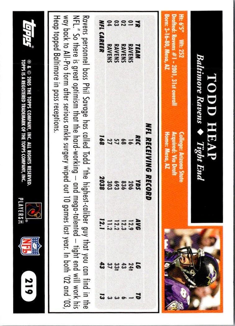 2005 Topps Todd Heap