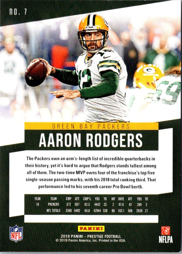 2019 Panini Prestige Aaron Rodgers