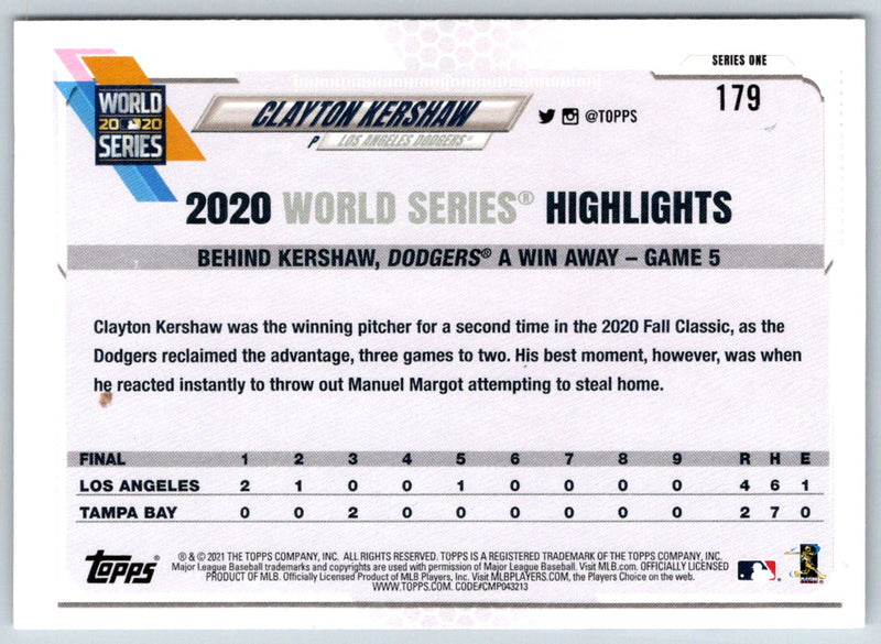 2021 Topps Clayton Kershaw