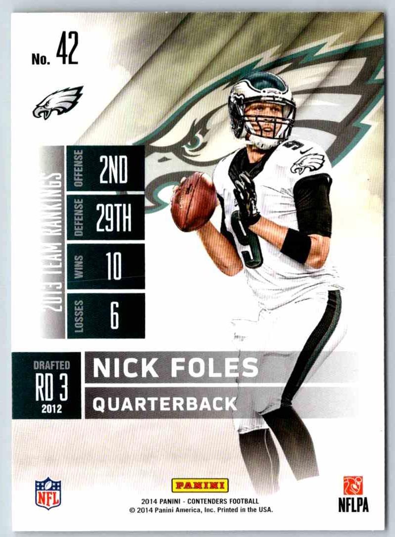 2014 Contenders Nick Foles