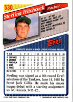 1993 Topps Gold Sterling Hitchcock #530 Rookie