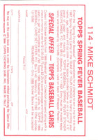 1986 Topps Stickers Mike Schmidt #114