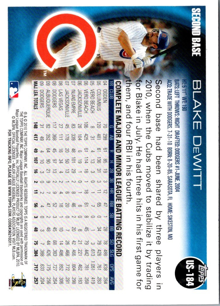 2010 Topps Update Blake DeWitt