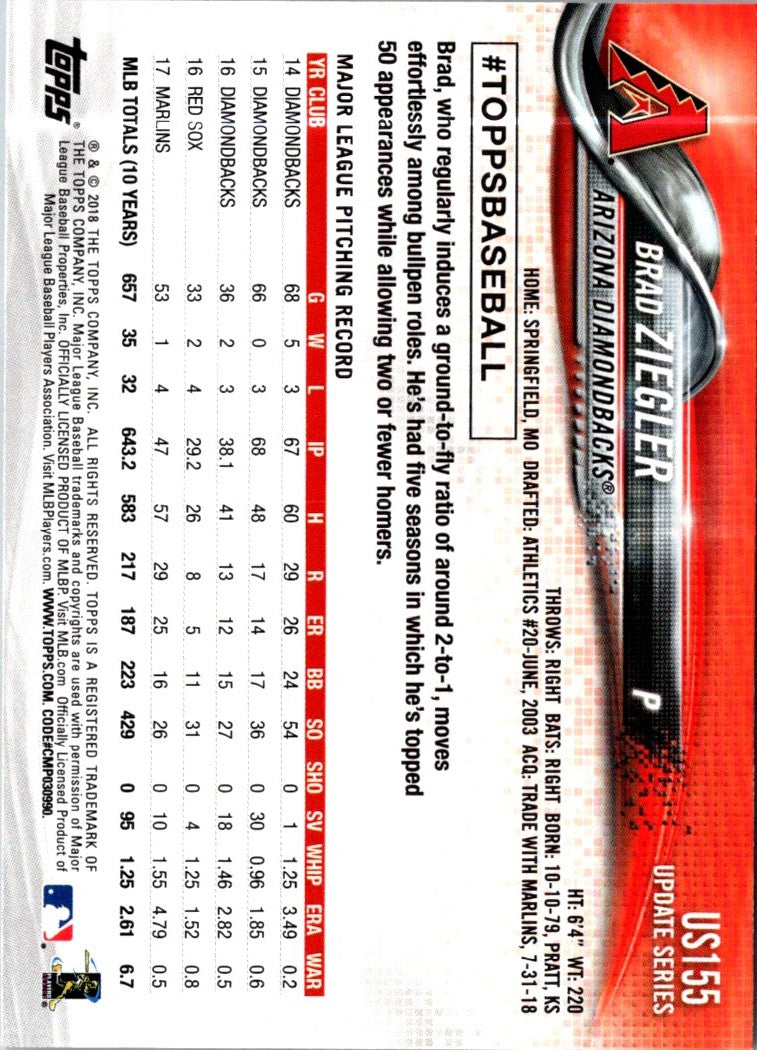 2018 Topps Update Brad Ziegler