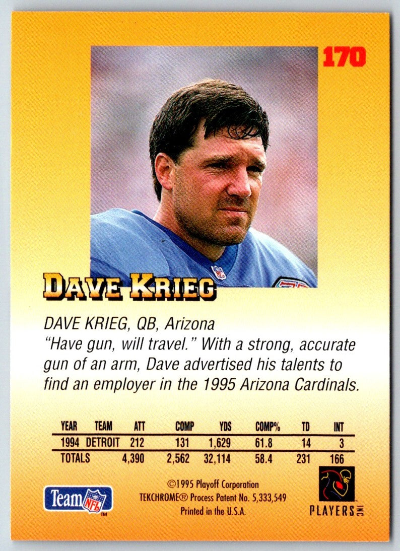 1995 Playoff Prime Dave Krieg