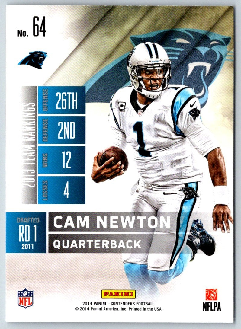 2014 Panini Contenders Cam Newton