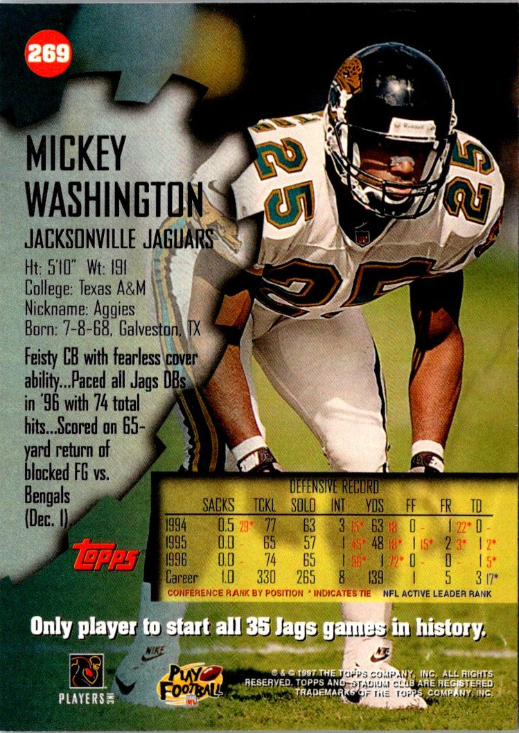 1996 Topps Mickey Washington