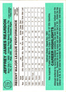 1984 Donruss Jeff Reardon