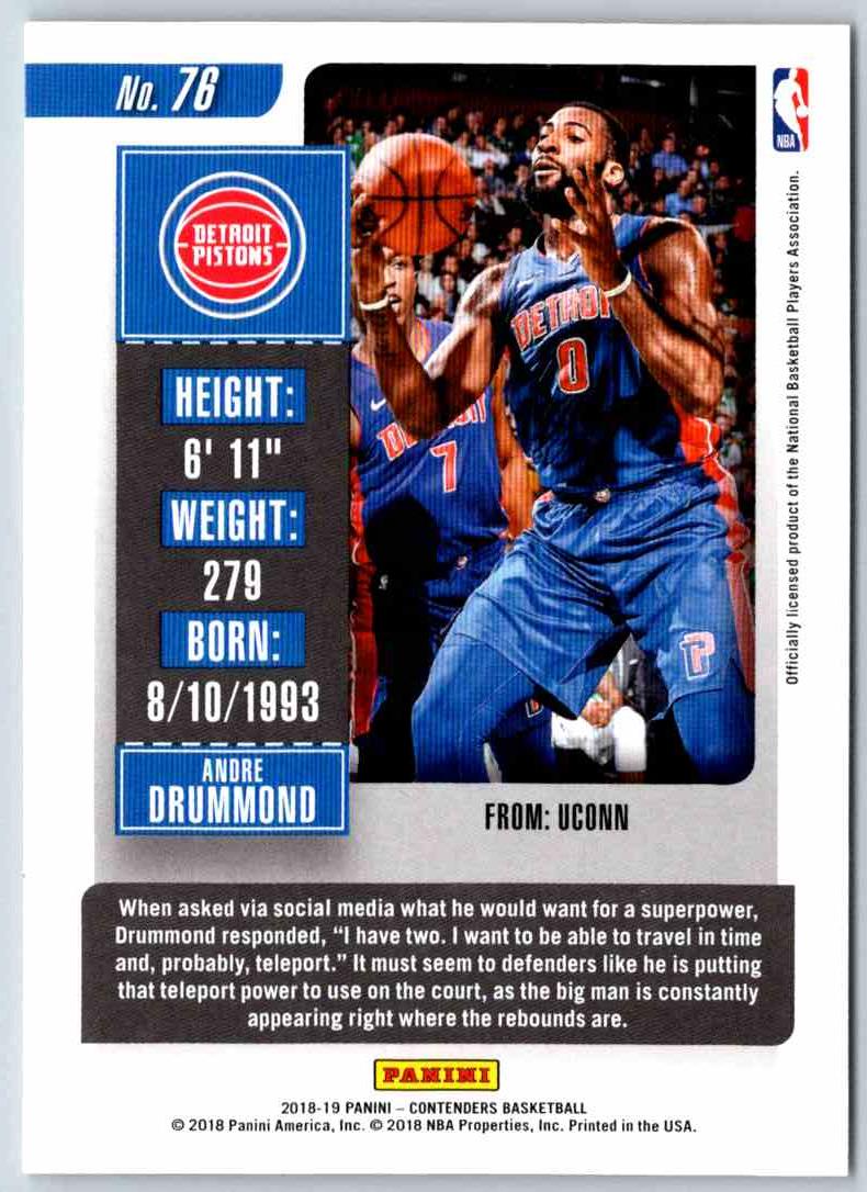 2018 Contenders Andre Drummond