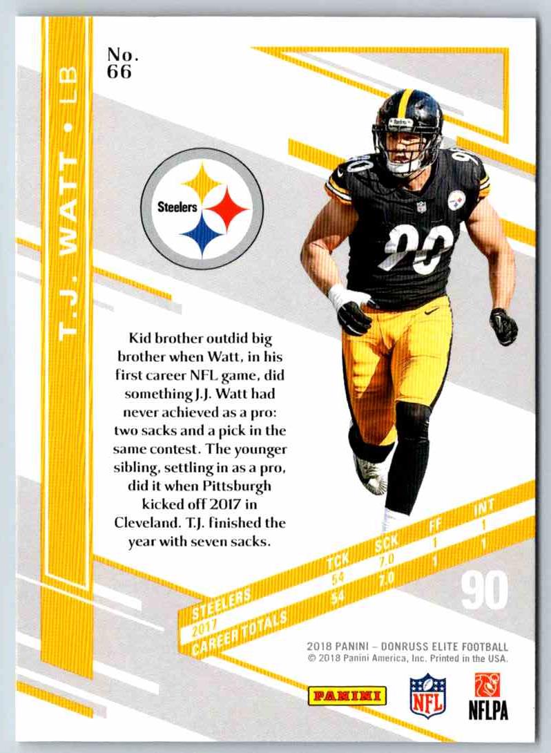 2018 Donruss Elite T.J. Watt