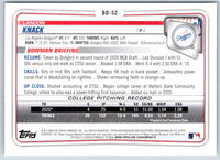 2020 Bowman Landon Knack #BD-52