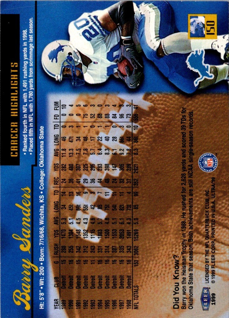 1999 Ultra Barry Sanders