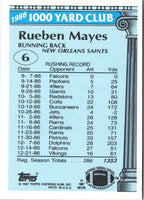 1987 Topps 1000 Yard Club Rueben Mayes #6