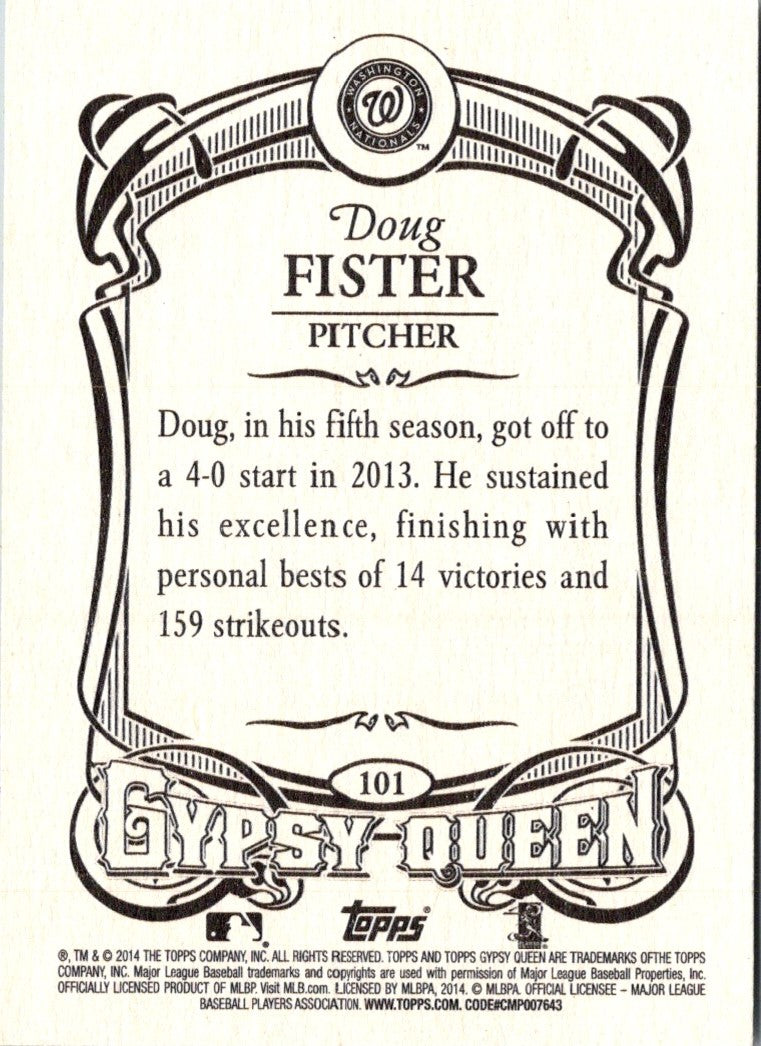 2014 Topps Gypsy Queen Doug Fister