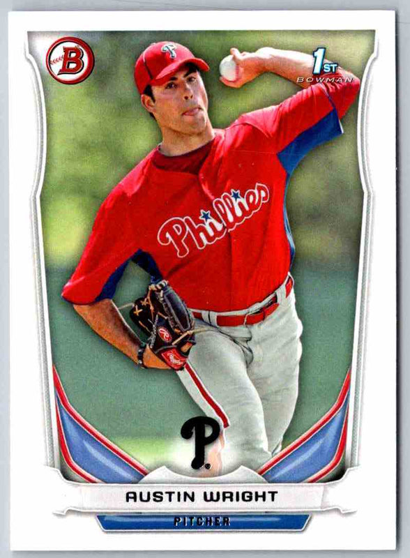 2014 Bowman Austin Wright #BP80