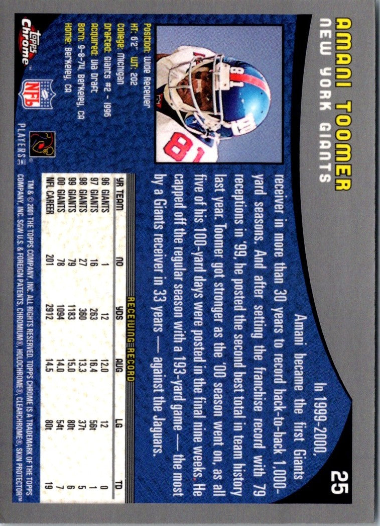 2001 Topps Chrome Amani Toomer