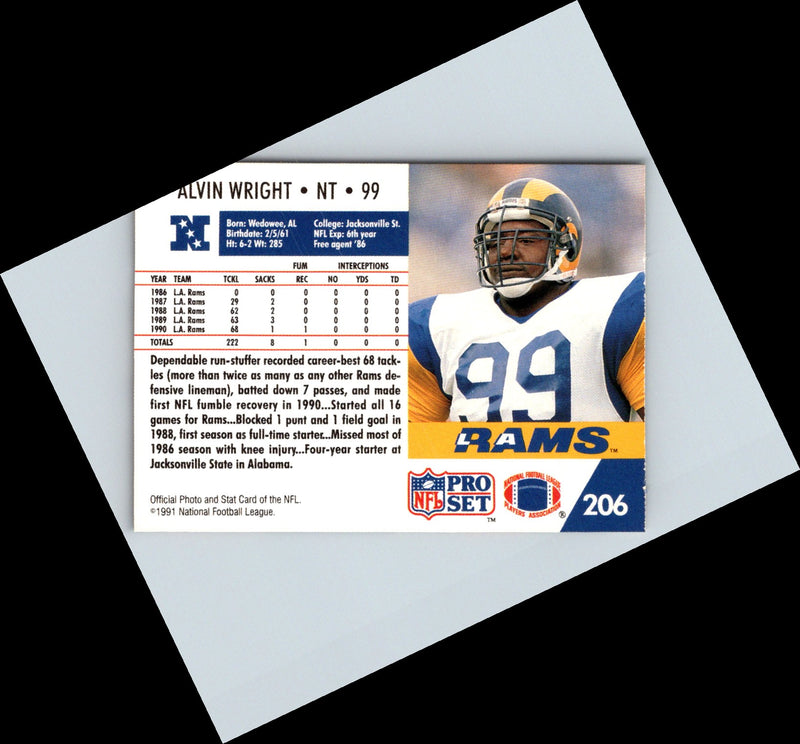 1991 Pro Set Alvin Wright