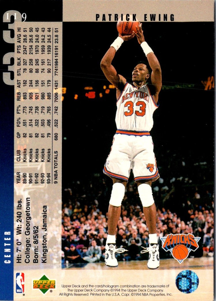 1994 Upper Deck Patrick Ewing