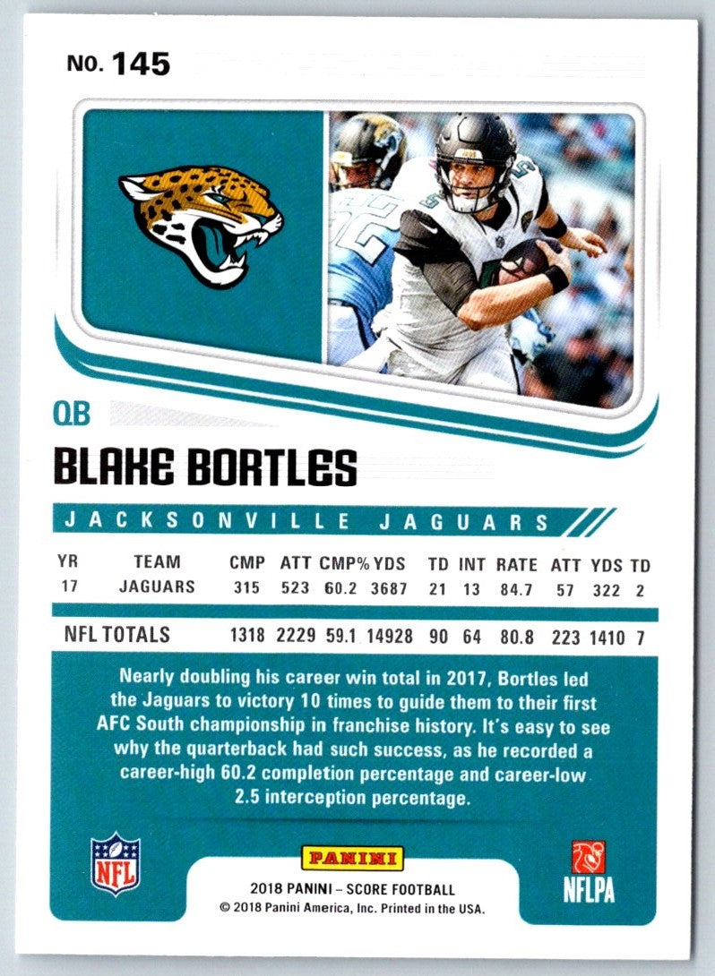 2018 Score Scorecard Blake Bortles