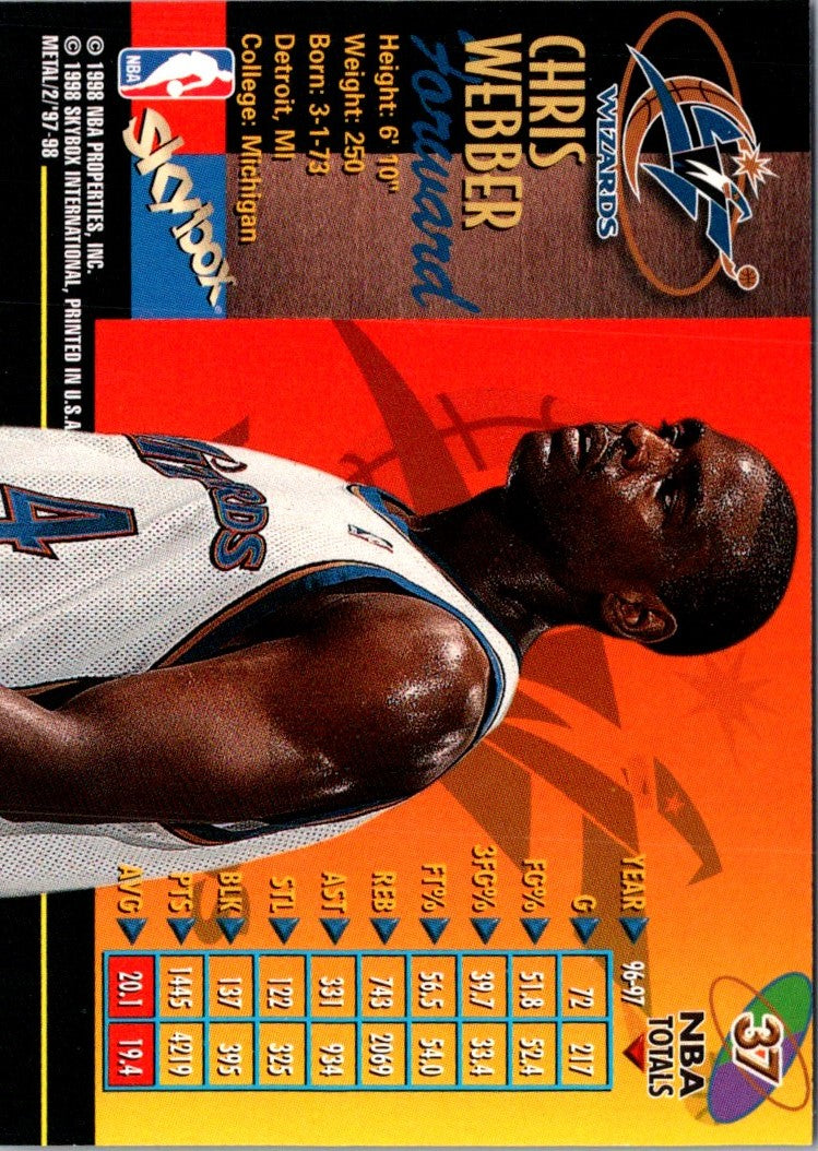 1997 Metal Universe Chris Webber