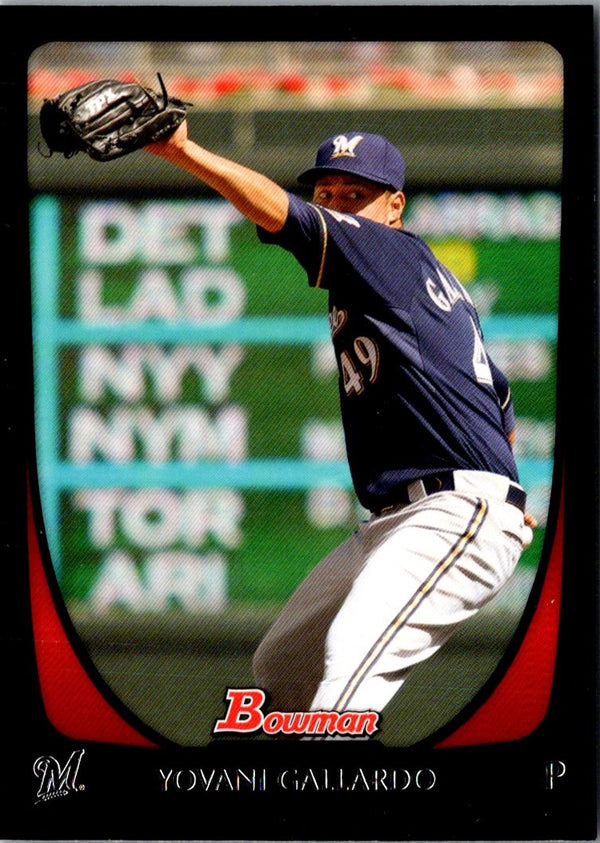 2011 Bowman Yovani Gallardo #144