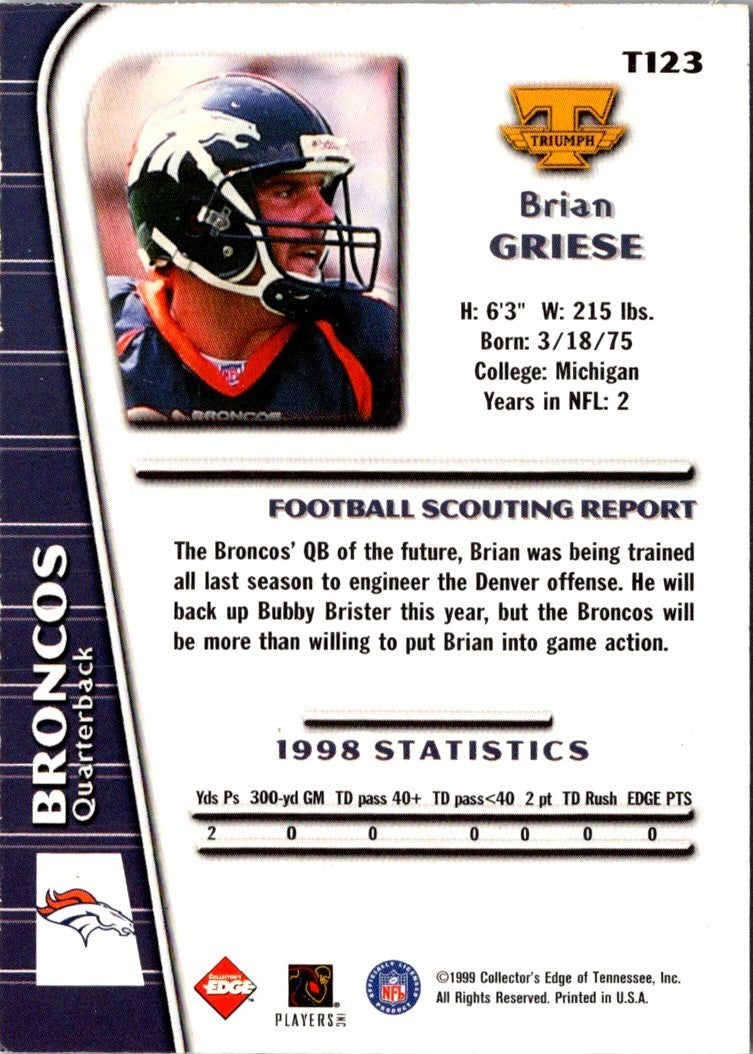 1999 Collector's Edge Triumph Brian Griese