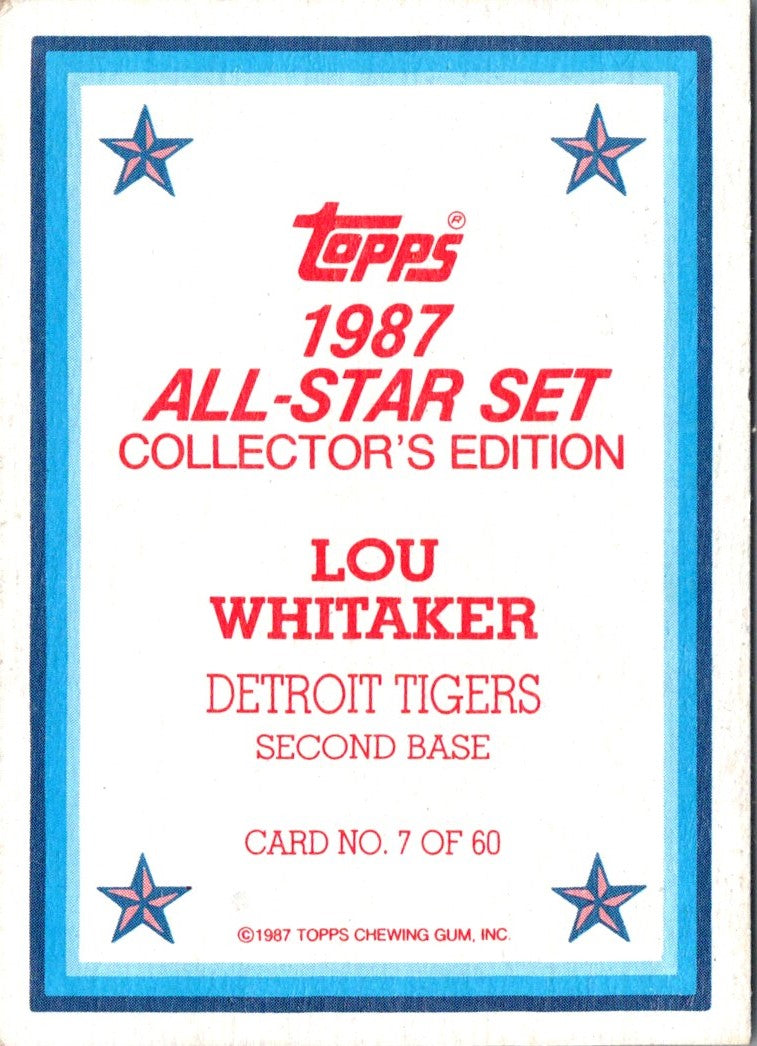 1987 Topps Lou Whitaker