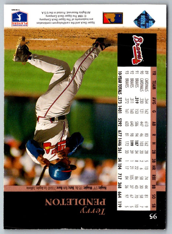 1994 Upper Deck All-Star David Justice/Terry Pendleton #33