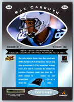 1997 Pinnacle Certified NFL Rae Carruth #142