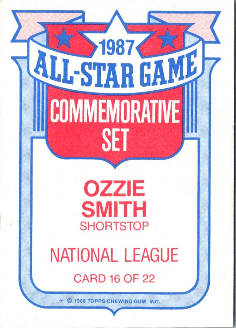 1988 Topps Glossy All-Stars Ozzie Smith