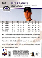 2008 Upper Deck First Edition Jeff Francis #200