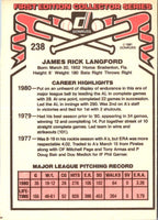 1981 Donruss Rick Langford #238