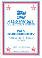 1986 Topps Glossy Dan Quisenberry #35