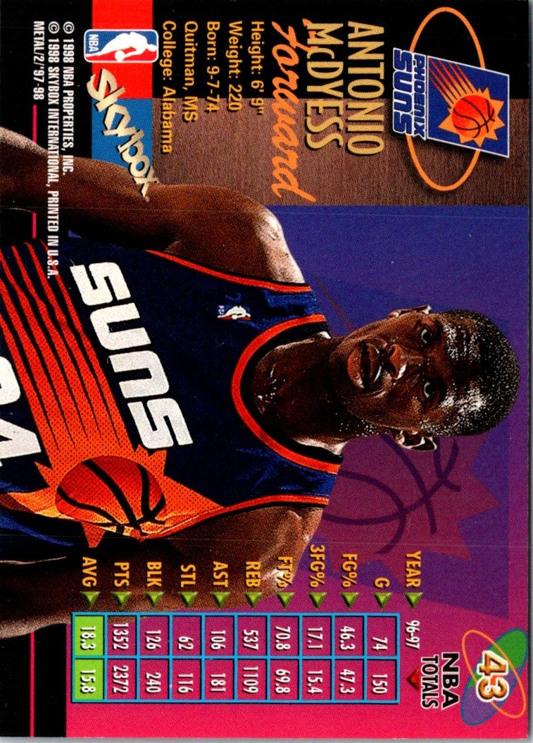 1997 Metal Universe Antonio McDyess