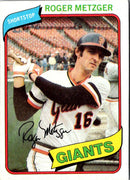 1980 Topps Roger Metzger