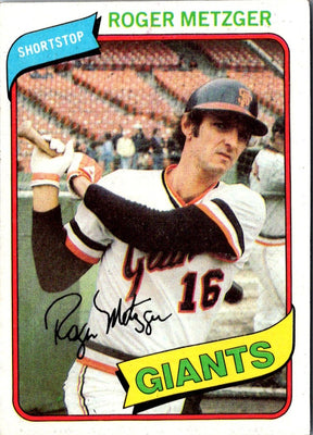 1980 Topps Roger Metzger #311
