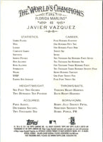 2011 Topps Allen & Ginter Glossy Factory Set Javier Vazquez #49 /999
