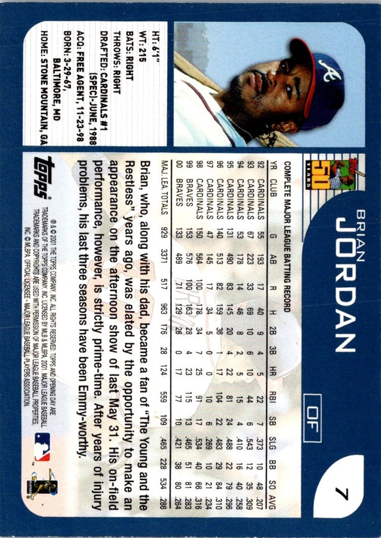 2001 Topps Opening Day Brian Jordan