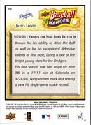 2008 Upper Deck Baseball Heroes James Loney