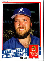 1985 Topps Hostess Atlanta Braves Ken Oberkfell #17