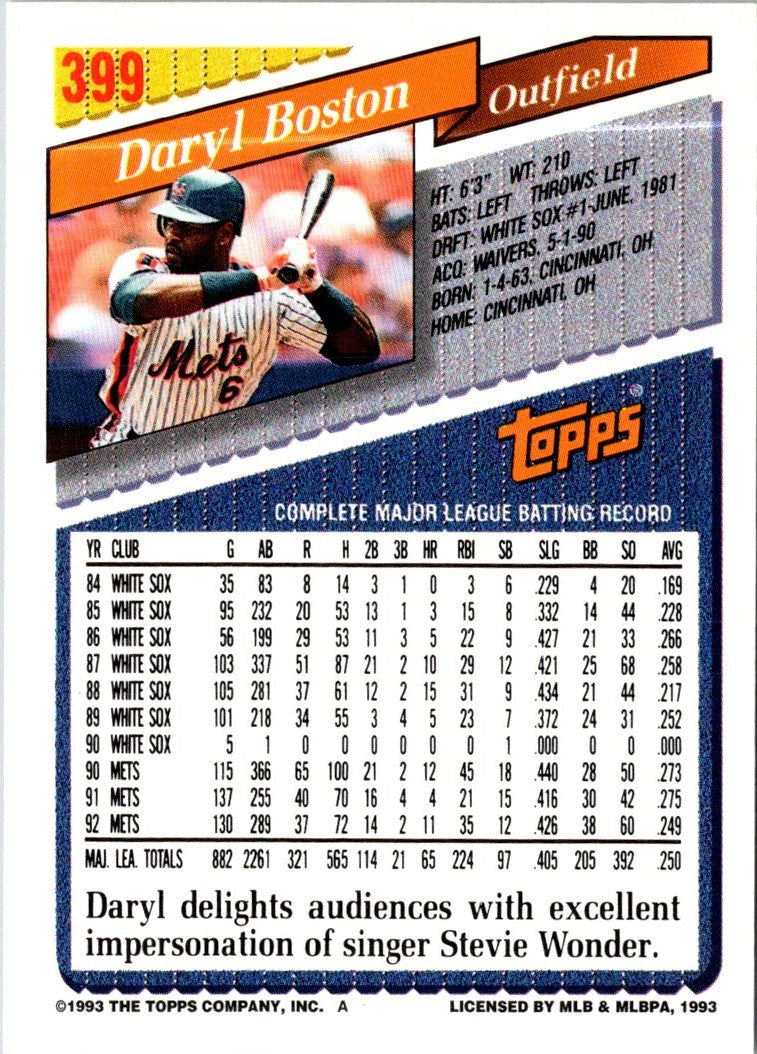 1993 Topps Gold Daryl Boston