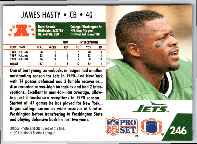 1991 Pro Set James Hasty