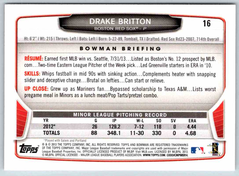 2013 Bowman Drake Britton