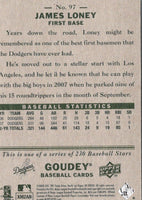 2008 Upper Deck Goudey James Loney #97