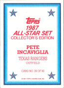 1987 Topps Glossy Send-Ins Pete Incaviglia