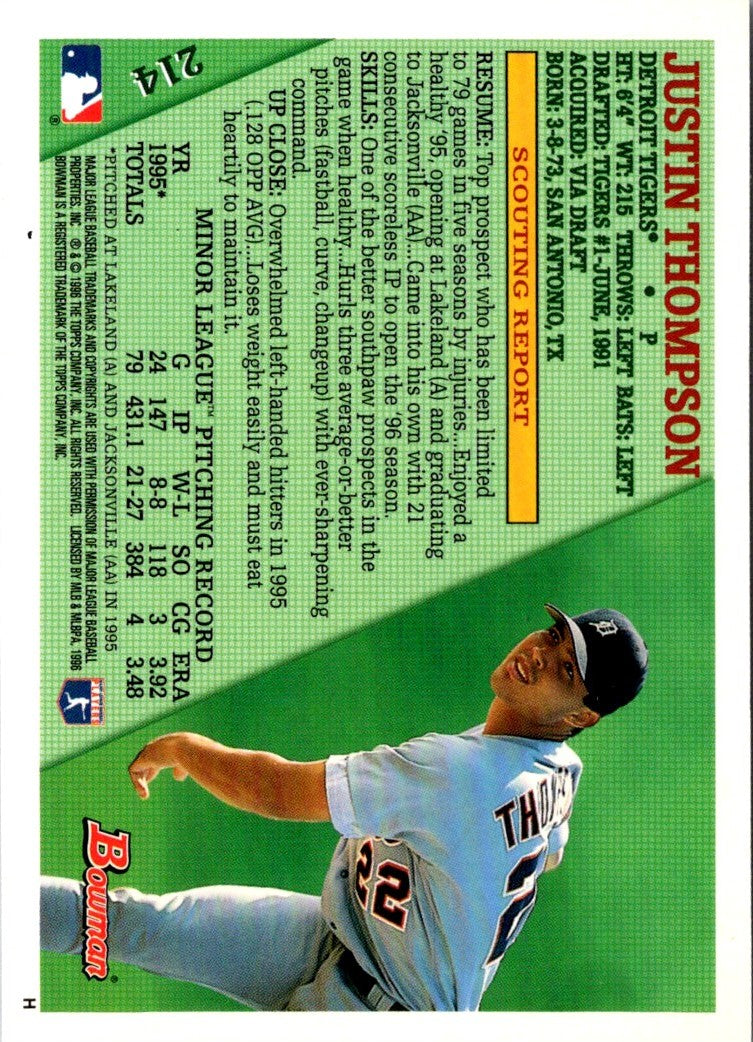 1996 Bowman Justin Thompson