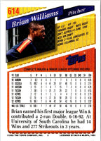 1993 Topps Gold Brian Williams #614